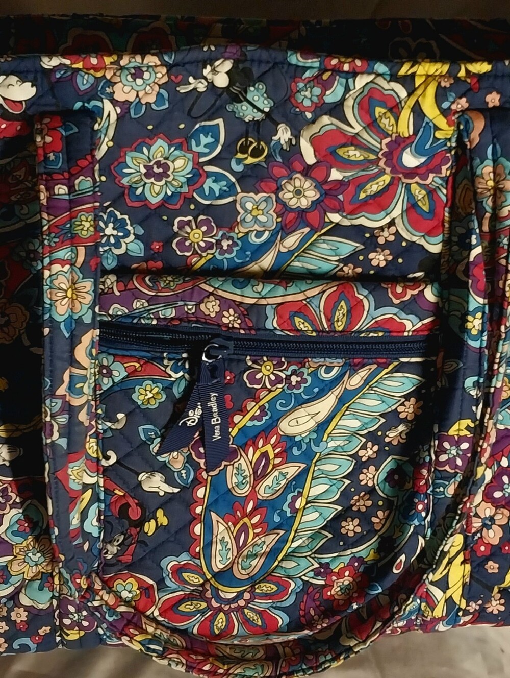 Vera Bradley Disney Tote in Cotton Disney Sensational Six Paisley Mickey mouse